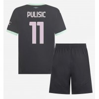 AC Milan Christian Pulisic #11 Tredje Dräkt Barn 2024-25 Kortärmad (+ Korta byxor)